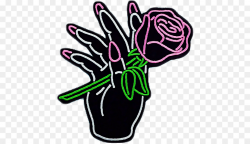 Pink Flower Cartoon clipart - Sticker, Rose, Neon ...