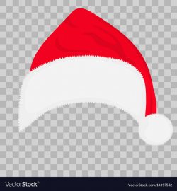 Santa hat on transparent background
