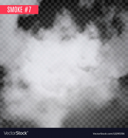 Smoke special effect on transparent Fog isolated
