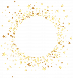 Decorative Round Element with Stars Transparent Clip Art ...