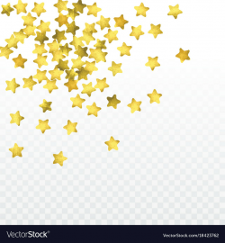 Star confetti isolated on transparent background