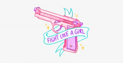 Tumblr Transparent Collage Stickers Fight Like A Giiiirl ...