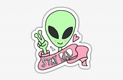 Free Tumblr Collage Stickers Png - Aliens Pink Sticker ...