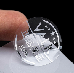 Transparent PVC label sticker, custom printing and custom ...