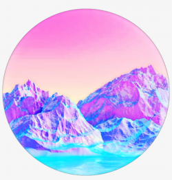 Icon Sticker - Mountains Vaporwave PNG Image | Transparent ...