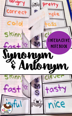 Synonym & Antonym Interactive Notebook | Interactive ...