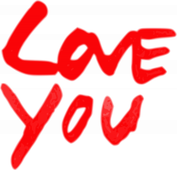 Watercolor Love You Text (PNG Transparent) | OnlyGFX.com