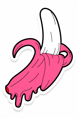 Download premium png of Pink pastel juicy banana on transparent background
