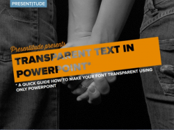 How to make font transparent in PowerPoint