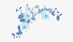 Blue Tumblr Png - Watercolour Blue Flower Png , Transparent ...