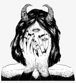 Dark Tumblr Drawing Art Demon Freetoedit - Demon Drawing PNG ...