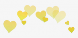 Yellow Heart Overlay Png Edit Tumblr - Heart On Head Png ...
