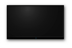 TV modern blank screen lcd Isolated on transparent ...