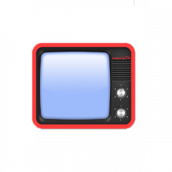 Television set Red - Old TV cartoon red png download - 600 ...