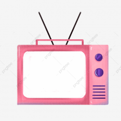 Pink Tv Cartoon Tv Hand Drawn Tv Tv Decoration, Tv ...
