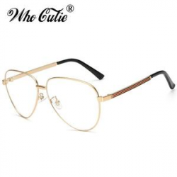 2018 Oversized Clear pilot Fake Glasses Men Women Ray Transparent Optical  Lensdresskily