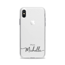 Custom Personalized Clear Phone Case Compatible with iPhone 11 Pro Max Xs  Xr X 10s 10r 10 8 Plus 7 6s 6 Se 5s 5 with Monogram Handwritten Name