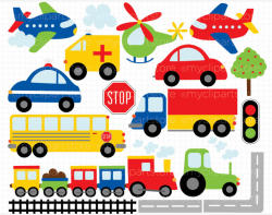 Clip Art – Trains Planes And Trucks Transportation clipart ...