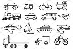 Transport Black White Clipart Ation Icons - Clipart1001 ...