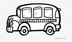 Transportation Free Black White - Transparent Background Bus ...