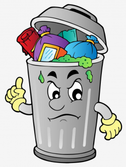 The Rubbish In The Garbage Can, Can Clipart, Cartoon ...