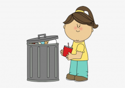 Trash Pick Up Clipart - Put The Trash In The Trash Can ...