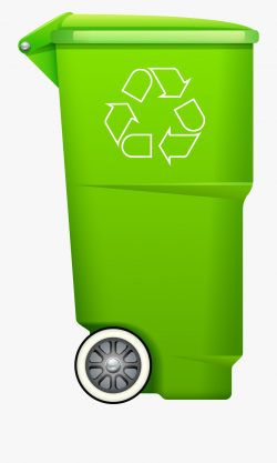 Garbage Trash Bin With Recycle Symbol Png Clip Art - Recycle ...