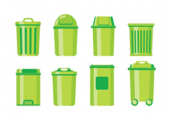 Trash Can and Waste Basket Vector - Download Free Vectors ...