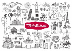 Travel Doodles Vectors, Photos and PSD files | Free Download