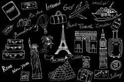Chalk Doodle Travel clipart