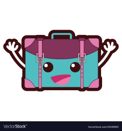 Line color happy travel backpack kawaii with arms