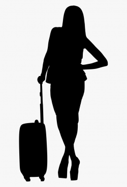Free Download Travel Silhouette - Woman With Suitcase ...
