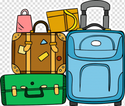 Assorted-color bags illustration, Suitcase Baggage Travel ...