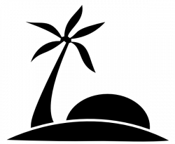 Palm Tree Beach W/sun Clip Art at Clker.com - vector clip art online ...