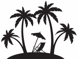 Palm tree on beach clip art - RR collections