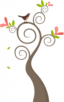 Love birds in a tree clip library stock - RR collections