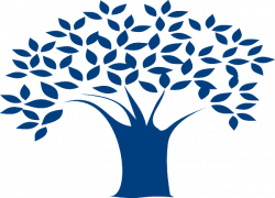 Navy Blue Tree Clipart