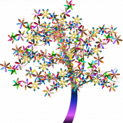 Clipart - Colorful Floral Tree