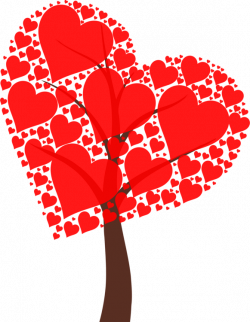 Love Heart Tree Valentine's Day Organ free commercial clipart - Leaf ...