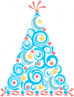BLUE CHRISTMAS TREE CLIP ART | CLIP ART - CHRISTMAS 1 - CLIPART ...