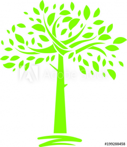 Abstract tree on a transparent background. Vector. - Buy ...