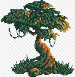 tree pixel art PNG image with transparent background | TOPpng