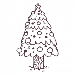 Christmas tree hand drawn icon 17 - Transparent PNG & SVG vector