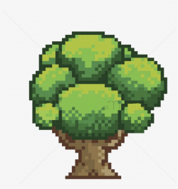 Pixel Tree Banner - 8 Bit Pixelart Tree - Free Transparent ...