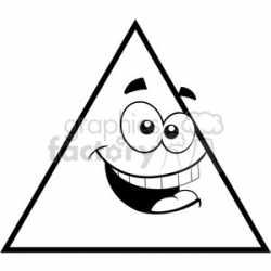 geometry triangle cartoon face math clip art graphics images clipart.  Royalty-free clipart # 392515