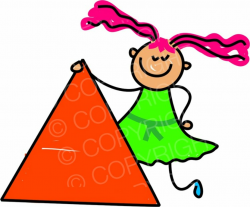 Happy Cartoon Triangle Kid Toddler Art Prawny Clip Art ...