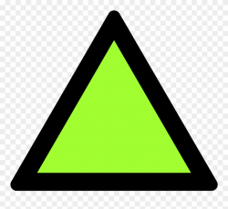 Triangle Clip Clipart - Green Triangle With Black Border ...