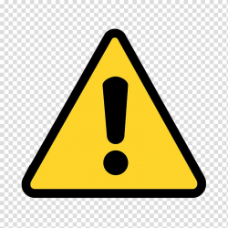 Yellow warning triangle sign, Warning Icon transparent ...
