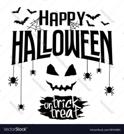 Happy halloween and trick or treat text banner