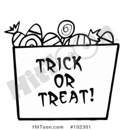 Halloween Candy Clipart #102301: Black and White Trick or ...